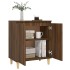 Aparador de madera contrachapada roble marrón 60x35x70