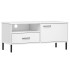 Mueble de TV con patas de metal OSLO madera maciza pino