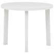 Mesa de jardín de plástico blanco 89 cm
