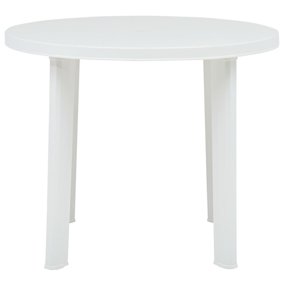Mesa de jardín de plástico blanco 89