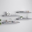 Estantes flotantes de pared 4 uds MDF gris 80x23,5x3,8 cm