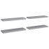 Estantes flotantes de pared 4 uds MDF gris 80x23,5x3,8