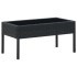 Mesa de jardín ratán sintético negro 75x40x37