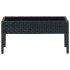 Mesa de jardín ratán sintético negro 75x40x37