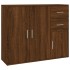 Aparador madera contrachapada roble marrón 91x29,5x75