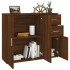 Aparador madera contrachapada roble marrón 91x29,5x75