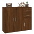Aparador madera contrachapada roble marrón 91x29,5x75