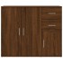 Aparador madera contrachapada roble marrón 91x29,5x75
