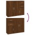 Aparador madera contrachapada roble marrón 91x29,5x75