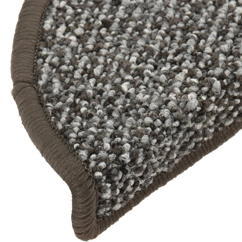 Alfombras de peldaños de escalera 15 uds antracita 56x17x3