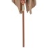 Sombrilla de jardín con palo de madera gris taupe 200x300