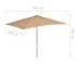 Sombrilla de jardín con palo de madera gris taupe 200x300