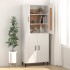 Aparador de madera contrachapada blanco 69,5x34x90