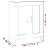 Aparador de madera contrachapada blanco 69,5x34x90