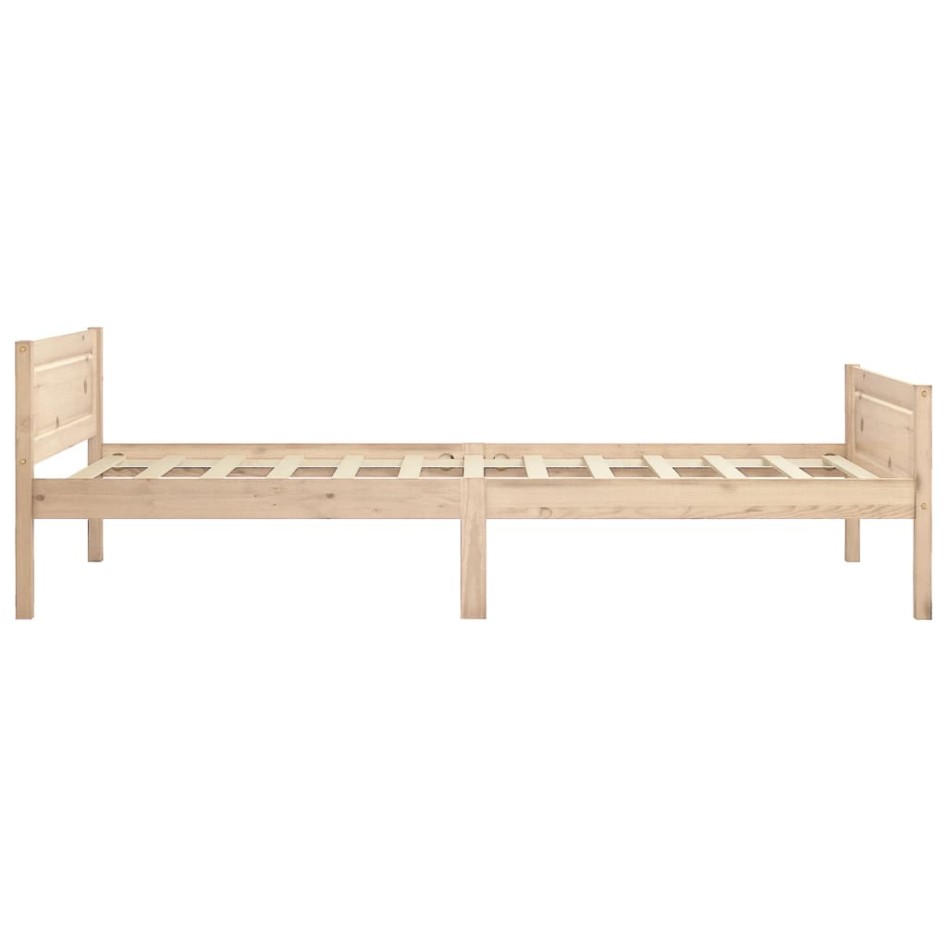 Estructura de cama sin colchón madera maciza de pino 100x200