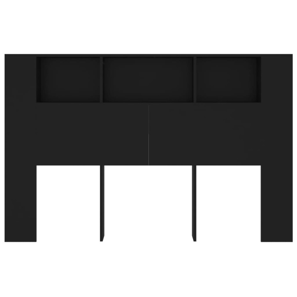 Mueble cabecero negro 160x18,5x104,5