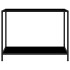 Mesa de consola negro vidrio templado 100x35x75