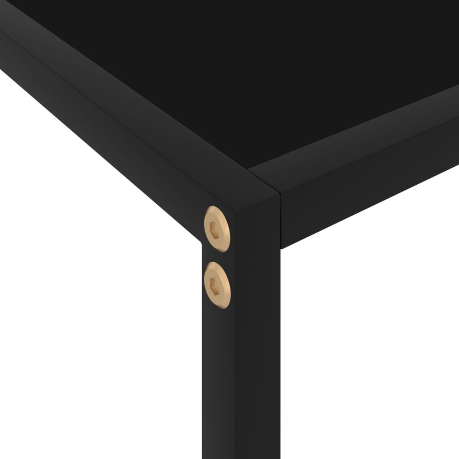 Mesa de consola negro vidrio templado 100x35x75