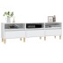 Mueble de TV madera contrachapada blanco 150x30x44,5