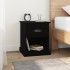 Mesitas de noche 2 uds madera contrachapada negro 39x39x47,5