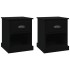 Mesitas de noche 2 uds madera contrachapada negro 39x39x47,5