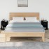 Mesitas de noche 2 uds madera contrachapada negro 39x39x47,5