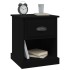 Mesitas de noche 2 uds madera contrachapada negro 39x39x47,5