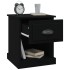 Mesitas de noche 2 uds madera contrachapada negro 39x39x47,5