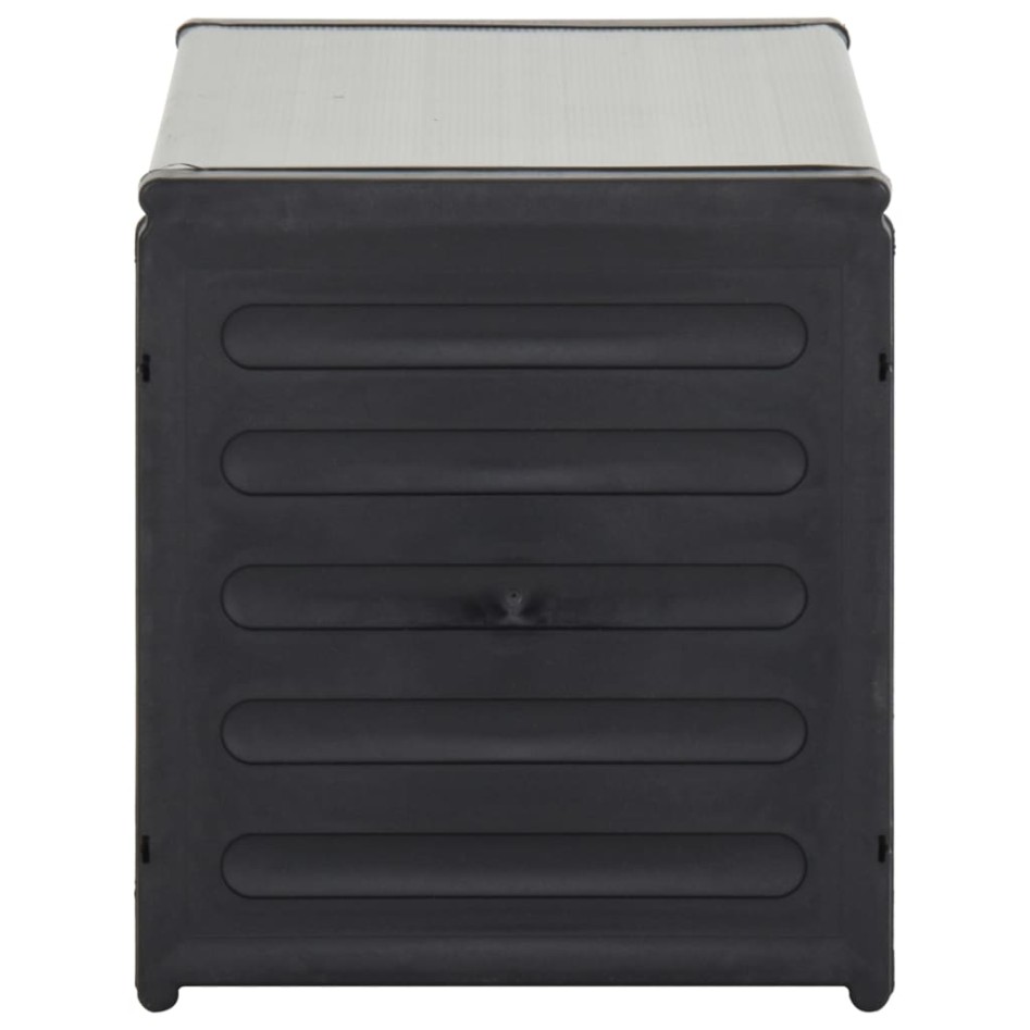 Baúl para desechos de jardín gris 85x34x40