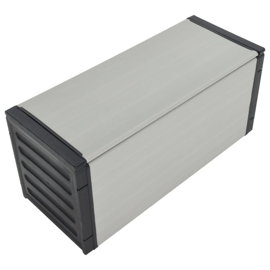 Baúl para desechos de jardín gris 85x34x40