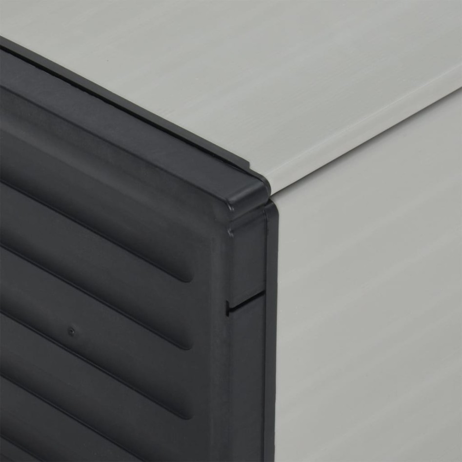 Baúl para desechos de jardín gris 85x34x40