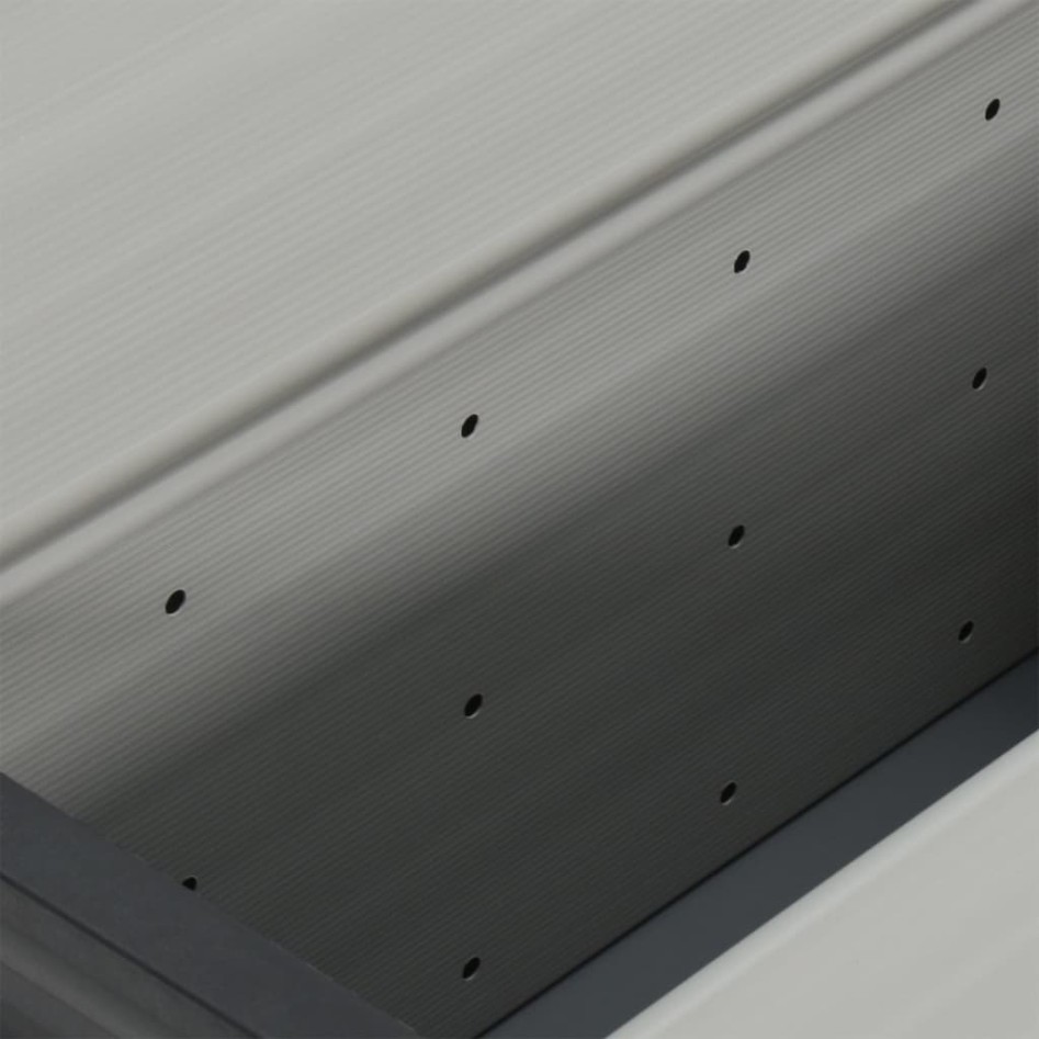 Baúl para desechos de jardín gris 85x34x40