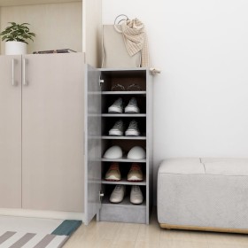 Mueble zapatero de aglomerado gris hormigón 32x35x92