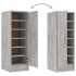 Mueble zapatero de aglomerado gris hormigón 32x35x92