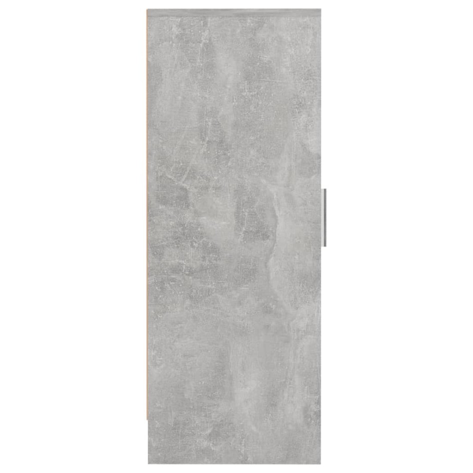 Mueble zapatero de aglomerado gris hormigón 32x35x92