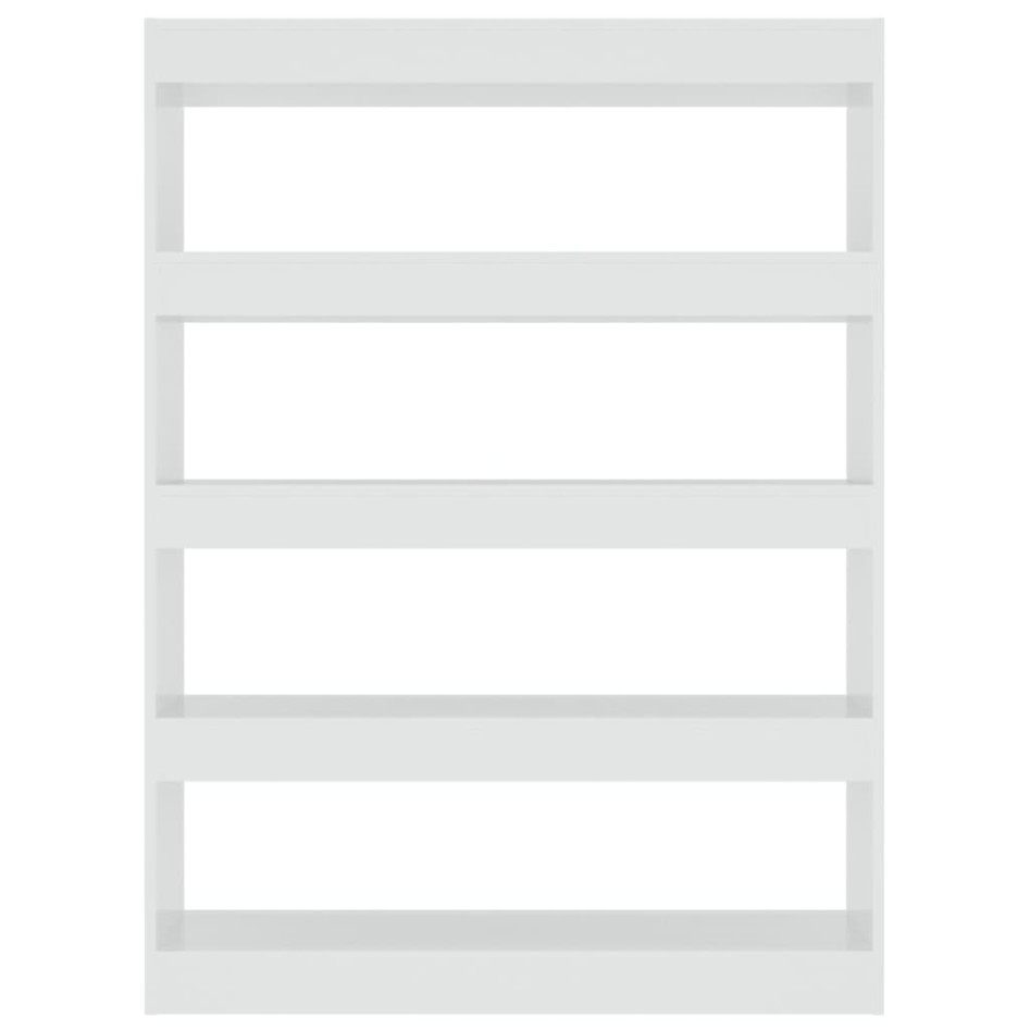 Estantería/divisor de espacios blanco brillante 100x30x135