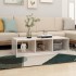 Mesa de centro de madera maciza de pino blanco 110x50x34