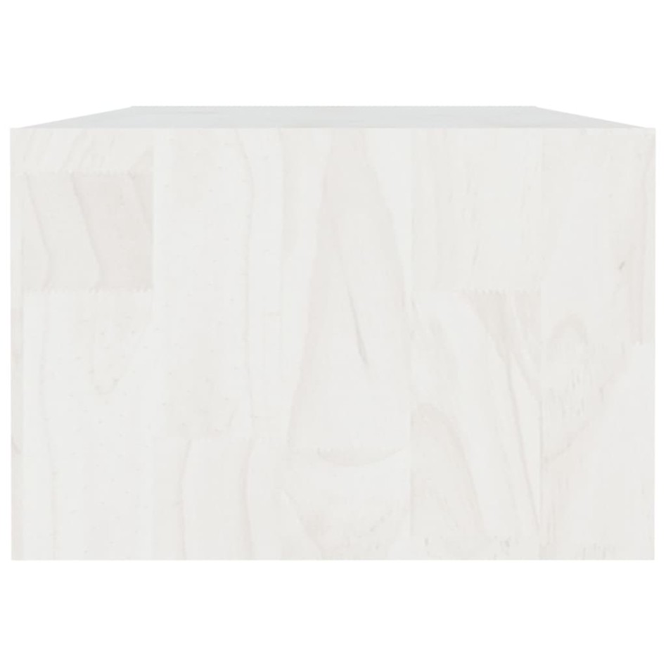 Mesa de centro de madera maciza de pino blanco 110x50x34
