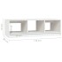 Mesa de centro de madera maciza de pino blanco 110x50x34