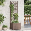 Jardinera con enrejado PP moca 43x43x142 cm