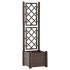Jardinera con enrejado PP moca 43x43x142