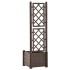 Jardinera con enrejado PP moca 43x43x142
