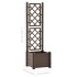 Jardinera con enrejado PP moca 43x43x142