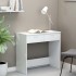 Escritorio de madera contrachapada blanco 80x40x75
