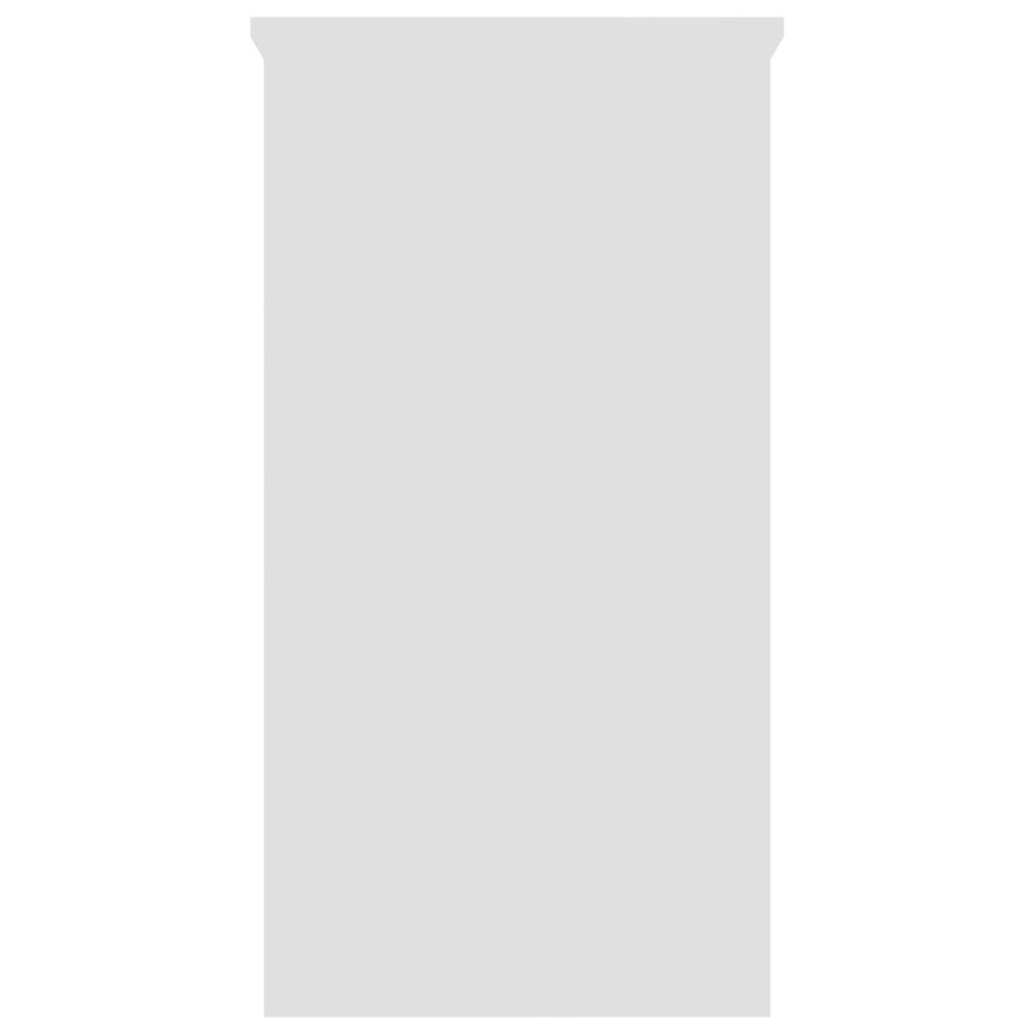 Escritorio de madera contrachapada blanco 80x40x75