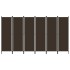 Biombo divisor de 6 paneles marrón 300x180