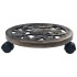 Soporte con ruedas de plantas 6 uds plástico color bronce 30