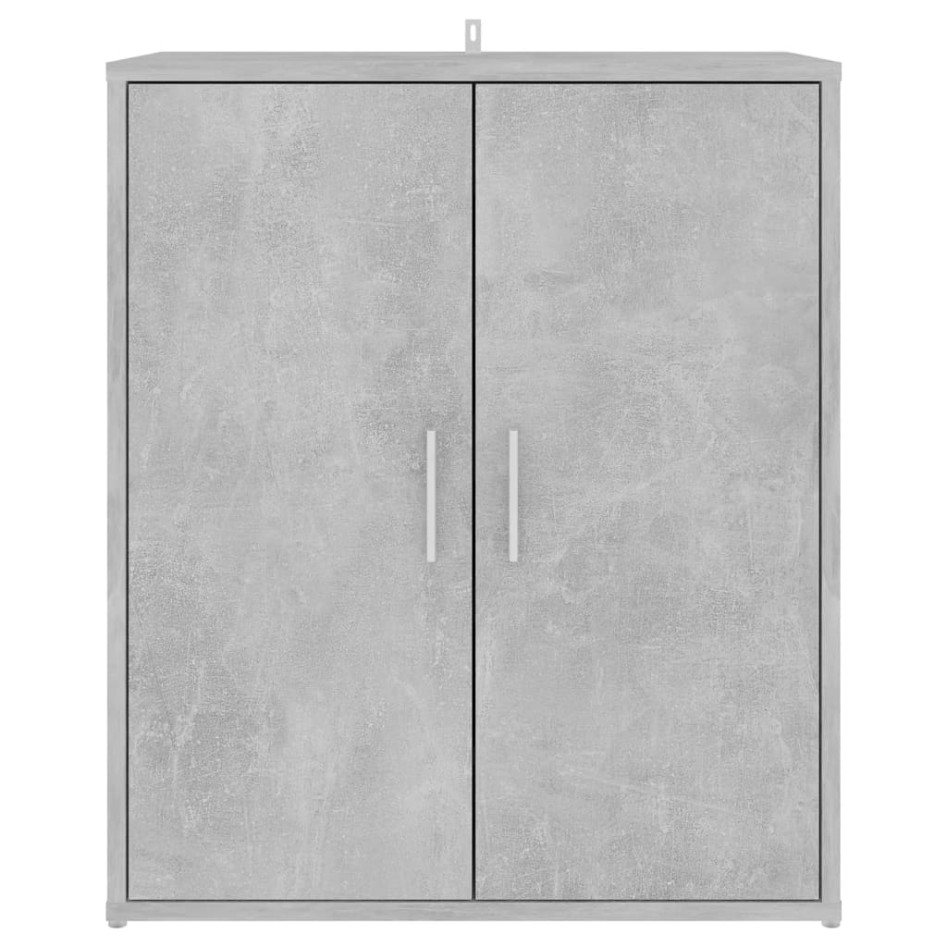 Mueble zapatero madera de ingeniería gris hormigón 60x35x70