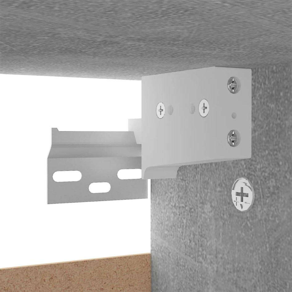 Mueble zapatero madera de ingeniería gris hormigón 60x35x70