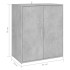 Mueble zapatero madera de ingeniería gris hormigón 60x35x70